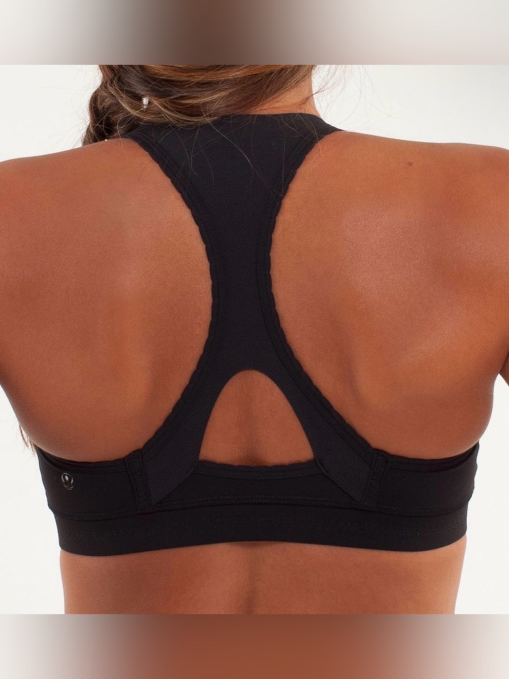 lululemon athletica Black Racerback Support Sports Bra